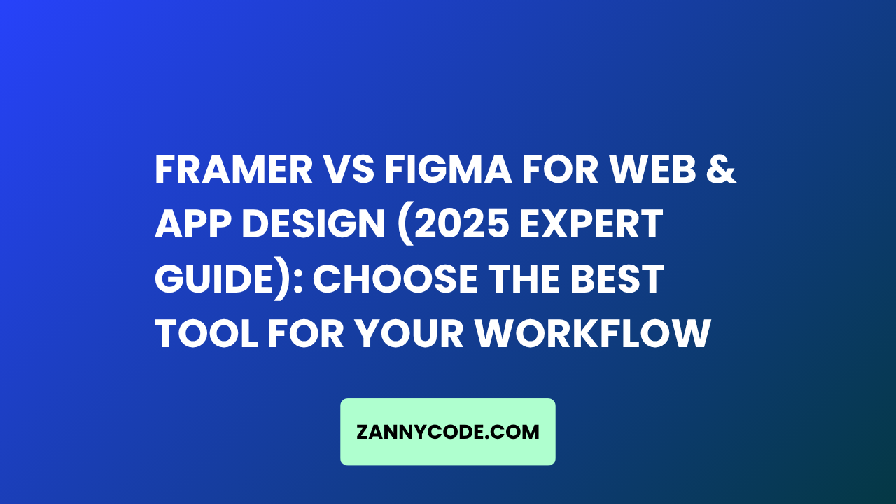 Framer vs Figma for Web & App Design (2025 Expert Guide) Choose the Best Tool for Your Workflow